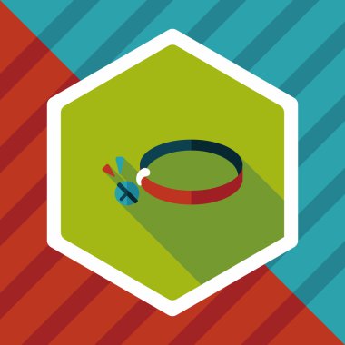 Uzun Gölge, eps10 ile evde beslenen hayvan köpek zincirleri düz simgesi