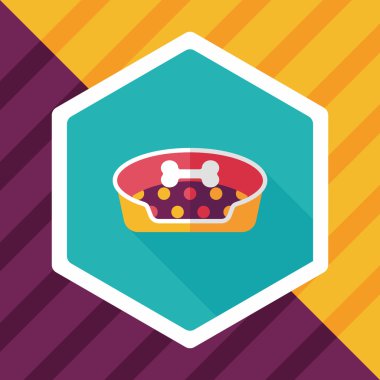 Uzun Gölge, eps10 ile evde beslenen hayvan yatak düz simgesi