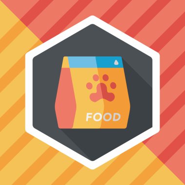 Uzun Gölge, eps10 ile evde beslenen hayvan köpek gıda düz simgesi