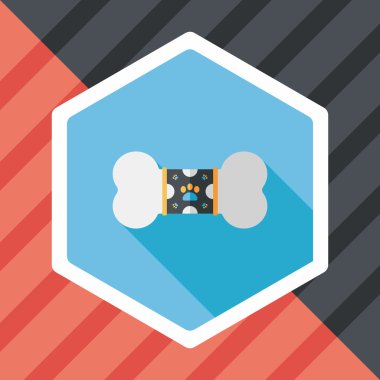 Uzun Gölge, eps10 ile evde beslenen hayvan kemik düz simgesi