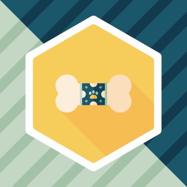 Uzun Gölge, eps10 ile evde beslenen hayvan kemik düz simgesi