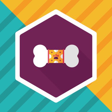 Uzun Gölge, eps10 ile evde beslenen hayvan kemik düz simgesi