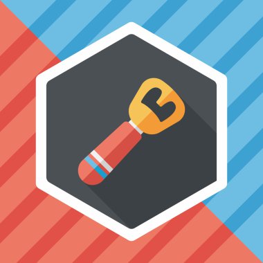 Uzun Gölge, eps10 ile mutfak eşyaları konserve açacağı düz simgesi