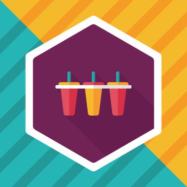 Uzun Gölge, eps10 ile mutfak eşyaları Buz yapıcı düz simgesi