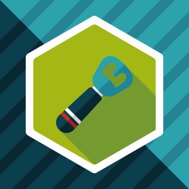 Uzun Gölge, eps10 ile mutfak eşyaları konserve açacağı düz simgesi