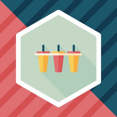 Uzun Gölge, eps10 ile mutfak eşyaları Buz yapıcı düz simgesi