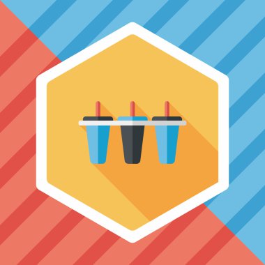 Uzun Gölge, eps10 ile mutfak eşyaları Buz yapıcı düz simgesi