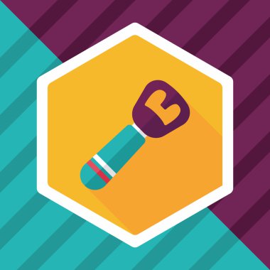 Uzun Gölge, eps10 ile mutfak eşyaları konserve açacağı düz simgesi