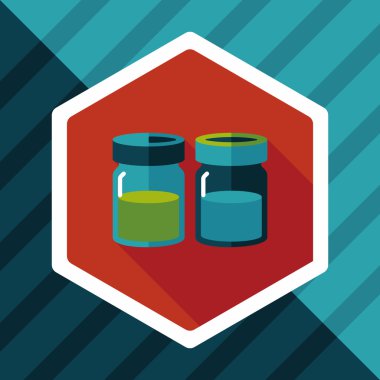 Uzun Gölge, eps10 ile mutfak eşyaları sosu şişe düz simgesi