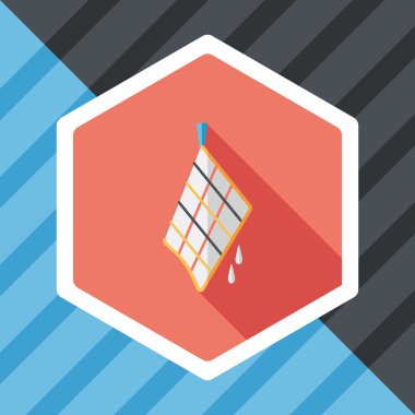 Uzun Gölge, eps10 ile mutfak eşyaları bez düz simgesi