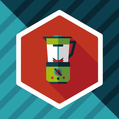 Uzun Gölge, eps10 ile mutfak eşyaları elektrikli meyve sıkacağı düz simgesi