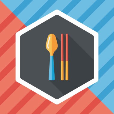 Uzun Gölge, eps10 sofra düz simgesiyle