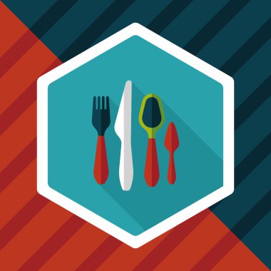 Uzun Gölge, eps10 sofra düz simgesiyle