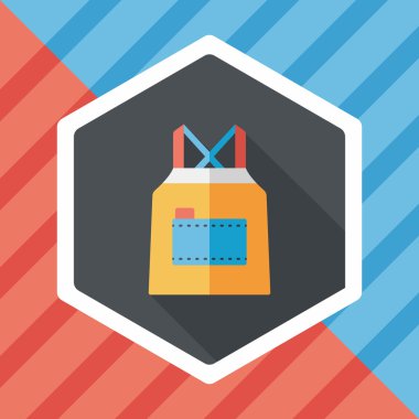 Uzun Gölge, eps10 ile mutfak önlük düz simgesi