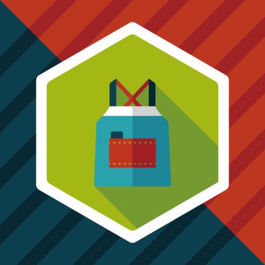 Uzun Gölge, eps10 ile mutfak önlük düz simgesi