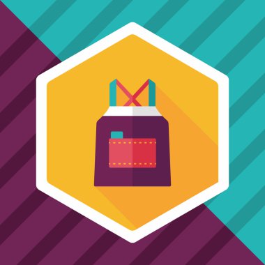 Uzun Gölge, eps10 ile mutfak önlük düz simgesi