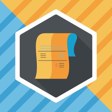 Uzun Gölge, eps10 ile alışveriş kredi kartı fatura düz simgesi