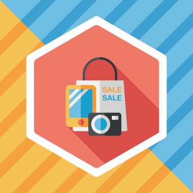 Uzun Gölge, eps10 alışveriş mevcut düz simgesiyle