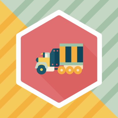 Uzun Gölge, eps10 ile ulaşım çekici düz simgesi