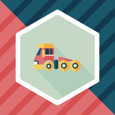 Uzun Gölge, eps10 ile ulaşım çekici düz simgesi