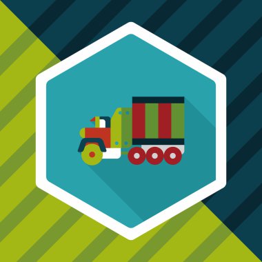 Uzun Gölge, eps10 ile ulaşım çekici düz simgesi