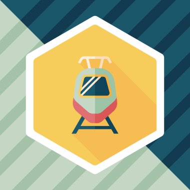 Uzun Gölge, eps10 ile ulaşım tren yassı simgesi