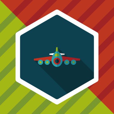 Uzun Gölge, eps10 ile ulaşım uçak düz simgesi