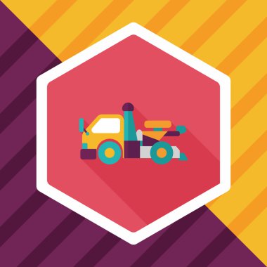 Uzun Gölge, eps10 ile ulaşım kamyon düz simgesi