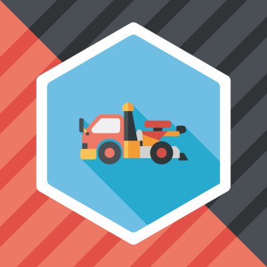 Uzun Gölge, eps10 ile ulaşım kamyon düz simgesi