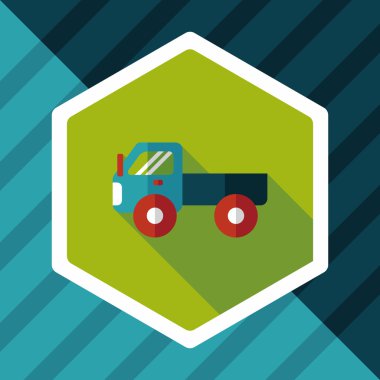 Uzun Gölge, eps10 ile ulaşım kamyon düz simgesi