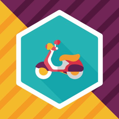 Uzun Gölge, eps10 ile ulaşım scooter düz simgesi