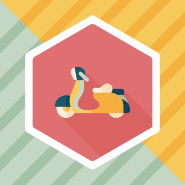 Uzun Gölge, eps10 ile ulaşım scooter düz simgesi