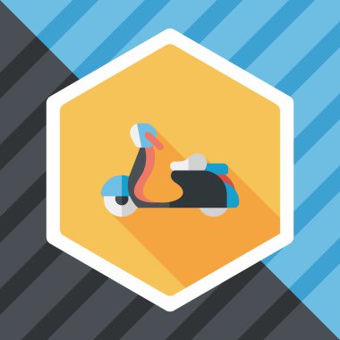 Uzun Gölge, eps10 ile ulaşım scooter düz simgesi