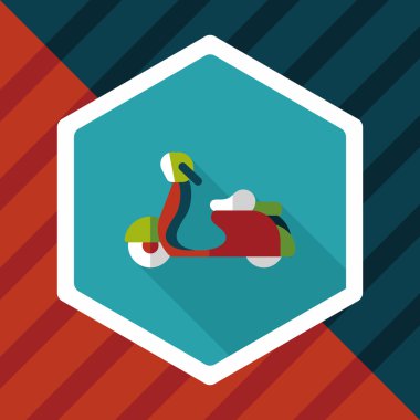 Uzun Gölge, eps10 ile ulaşım scooter düz simgesi