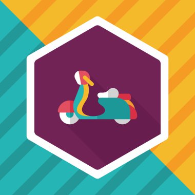 Uzun Gölge, eps10 ile ulaşım scooter düz simgesi