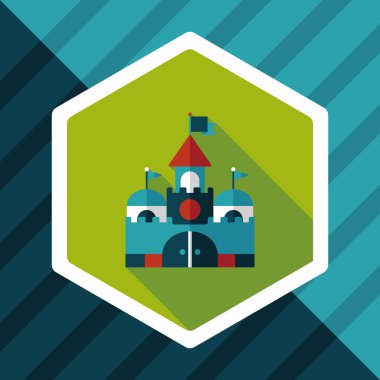 Bina kale uzun gölge, eps10 düz simgesiyle