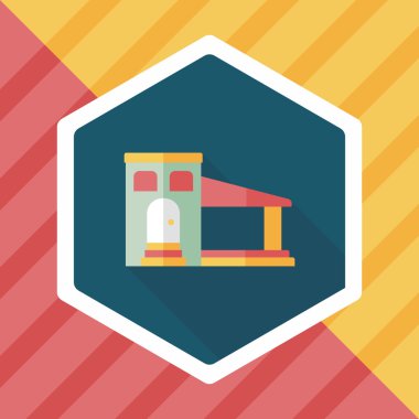 Bina uzun gölge, eps10 düz simgesiyle