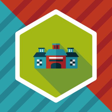 Bina uzun gölge, eps10 düz simgesiyle