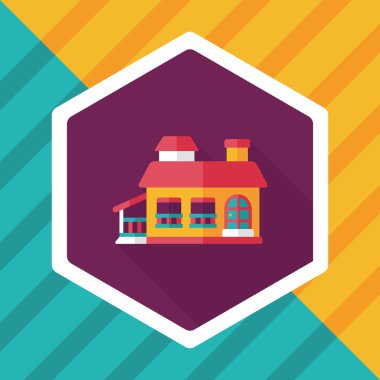 Bina uzun gölge, eps10 düz simgesiyle