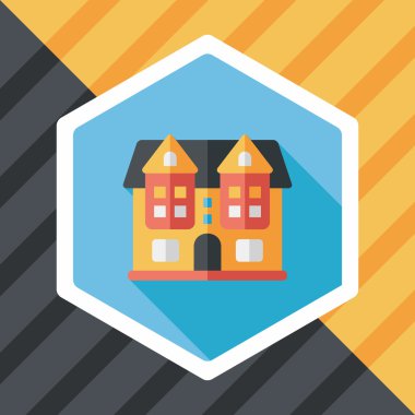 Bina uzun gölge, eps10 düz simgesiyle