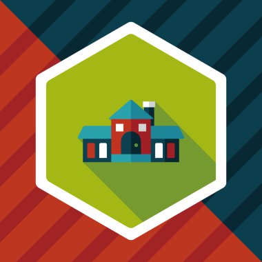 Bina uzun gölge, eps10 düz simgesiyle