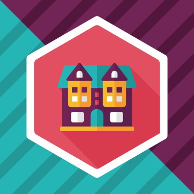 Bina uzun gölge, eps10 düz simgesiyle