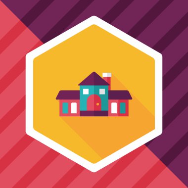 Bina uzun gölge, eps10 düz simgesiyle