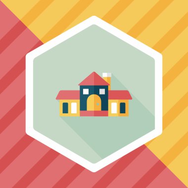 Bina uzun gölge, eps10 düz simgesiyle