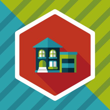 Bina uzun gölge, eps10 düz simgesiyle