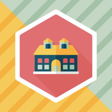 Bina uzun gölge, eps10 düz simgesiyle