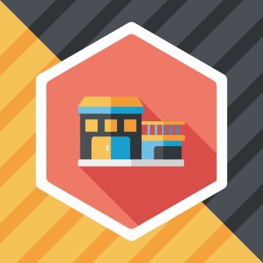 Bina uzun gölge, eps10 düz simgesiyle