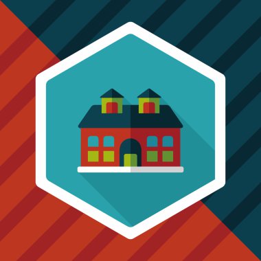 Bina uzun gölge, eps10 düz simgesiyle