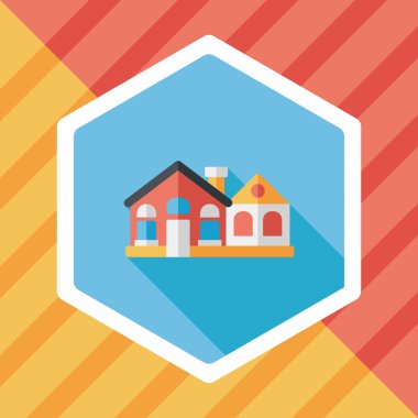 Bina uzun gölge, eps10 düz simgesiyle