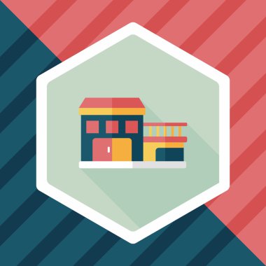 Bina uzun gölge, eps10 düz simgesiyle